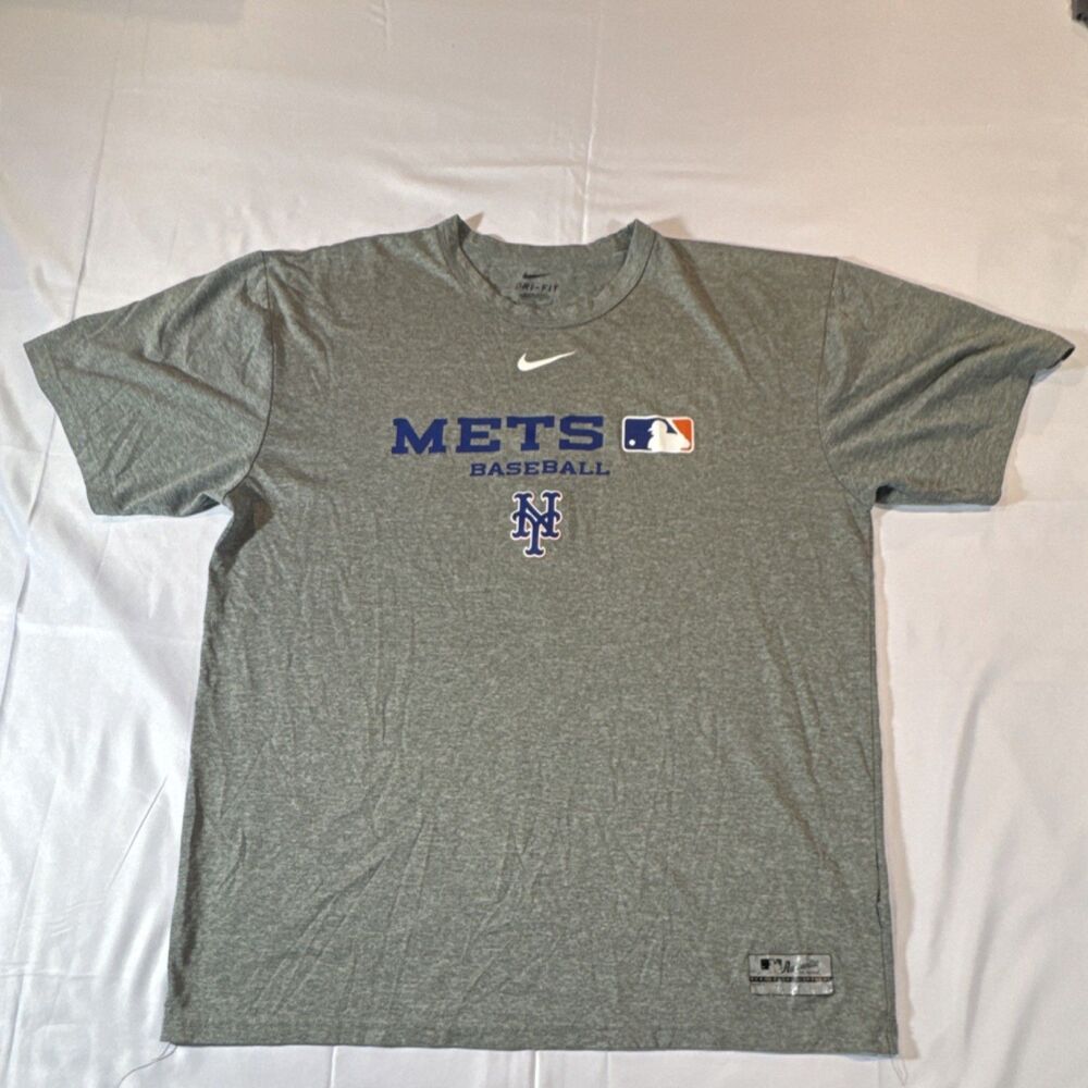 Nike Dri-FIT MLB Authentic Collection New York Mets T-Shirt Gray Men's M